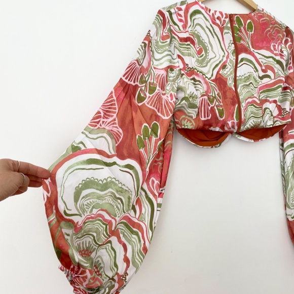 Andrea Iyamah Behati crop top in mushroom - Picture 10 of 10